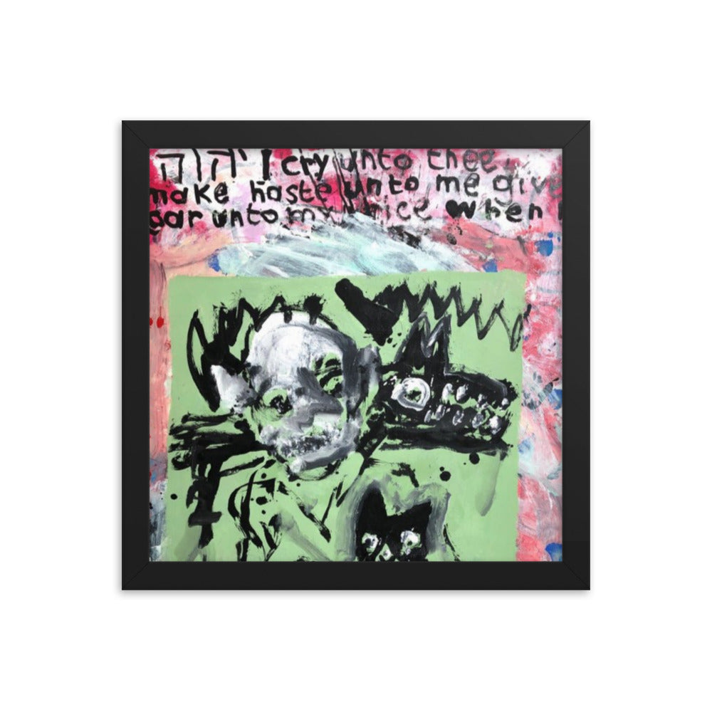 With Friends, 2023, acrylic on framed paper print
