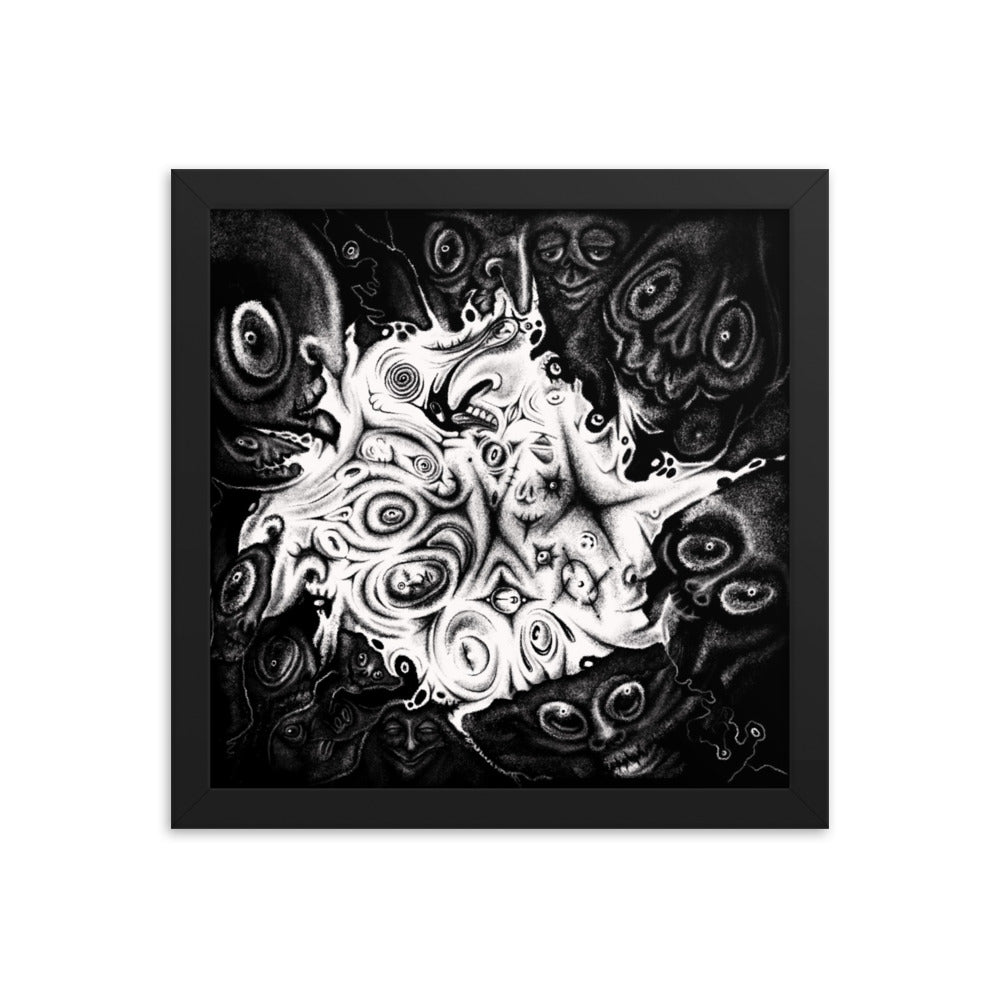 Homonculus, 2023, digital illustration on framed paper print