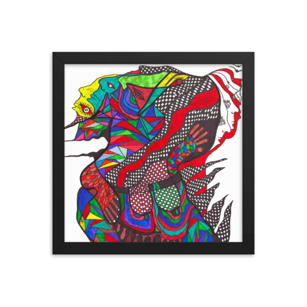 Dreams, 2023, mixed media on framed paper print