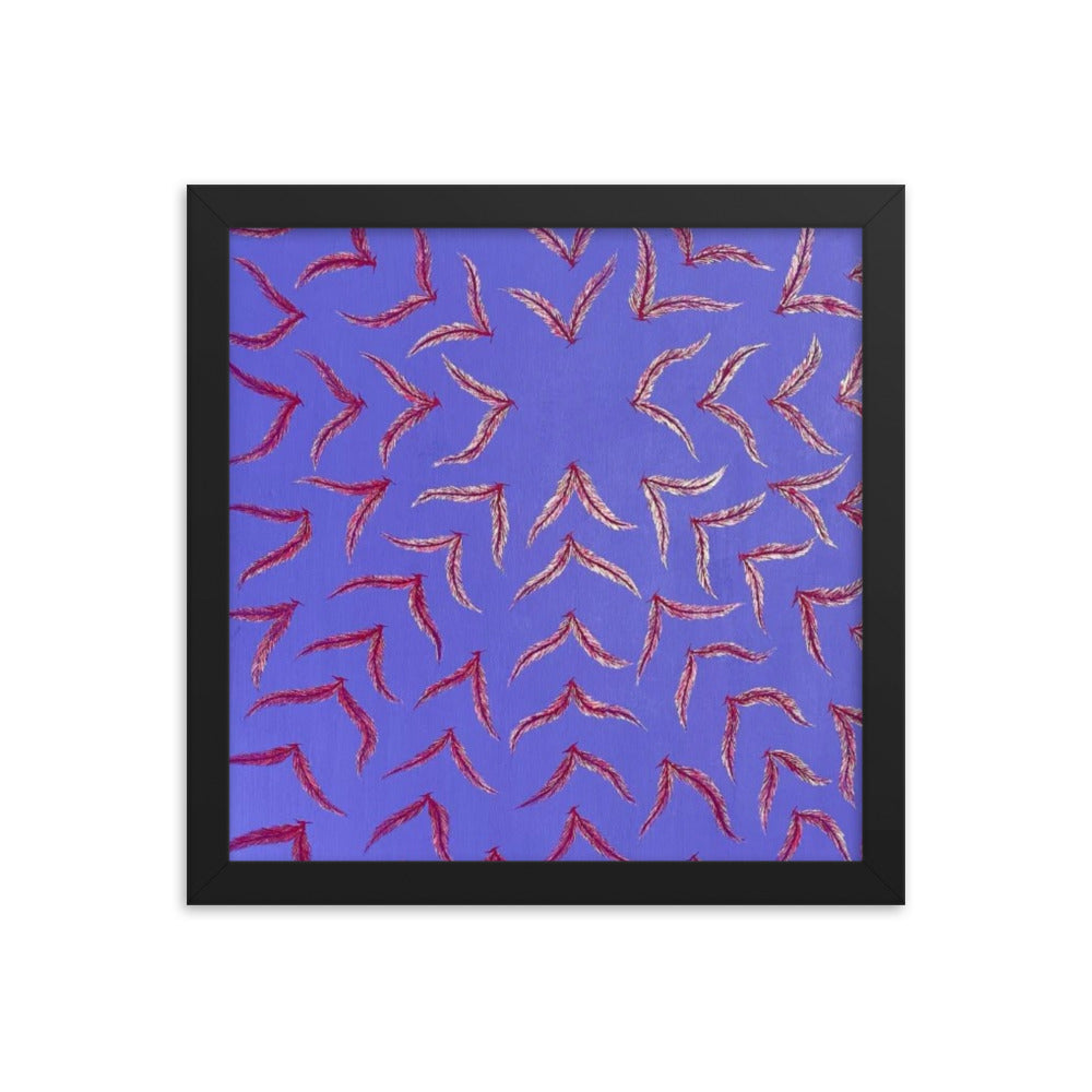 Expanding, 2023, gouache on framed paper print