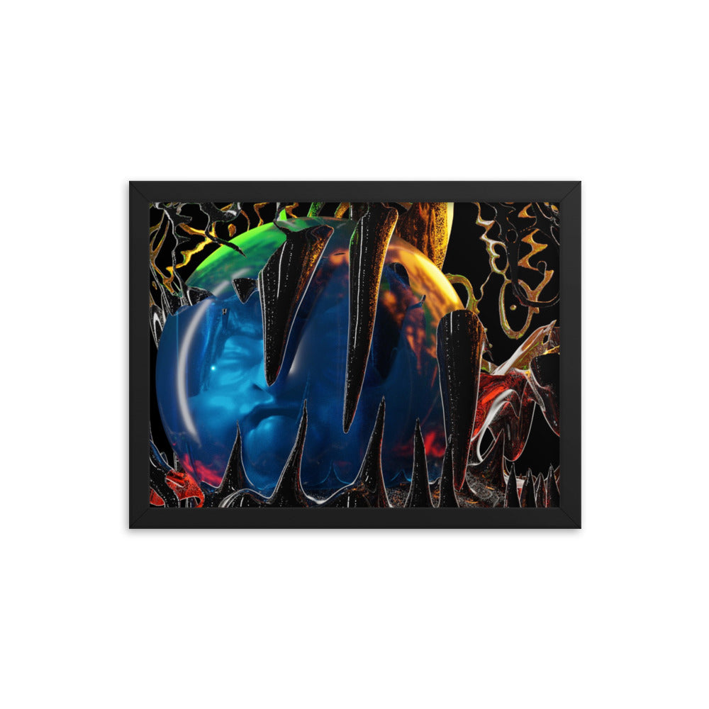 Incubitu, 2023, digital render on framed paper print