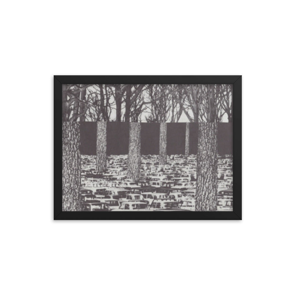 Carbon Footprint, 2023, analog assemblage on framed paper print