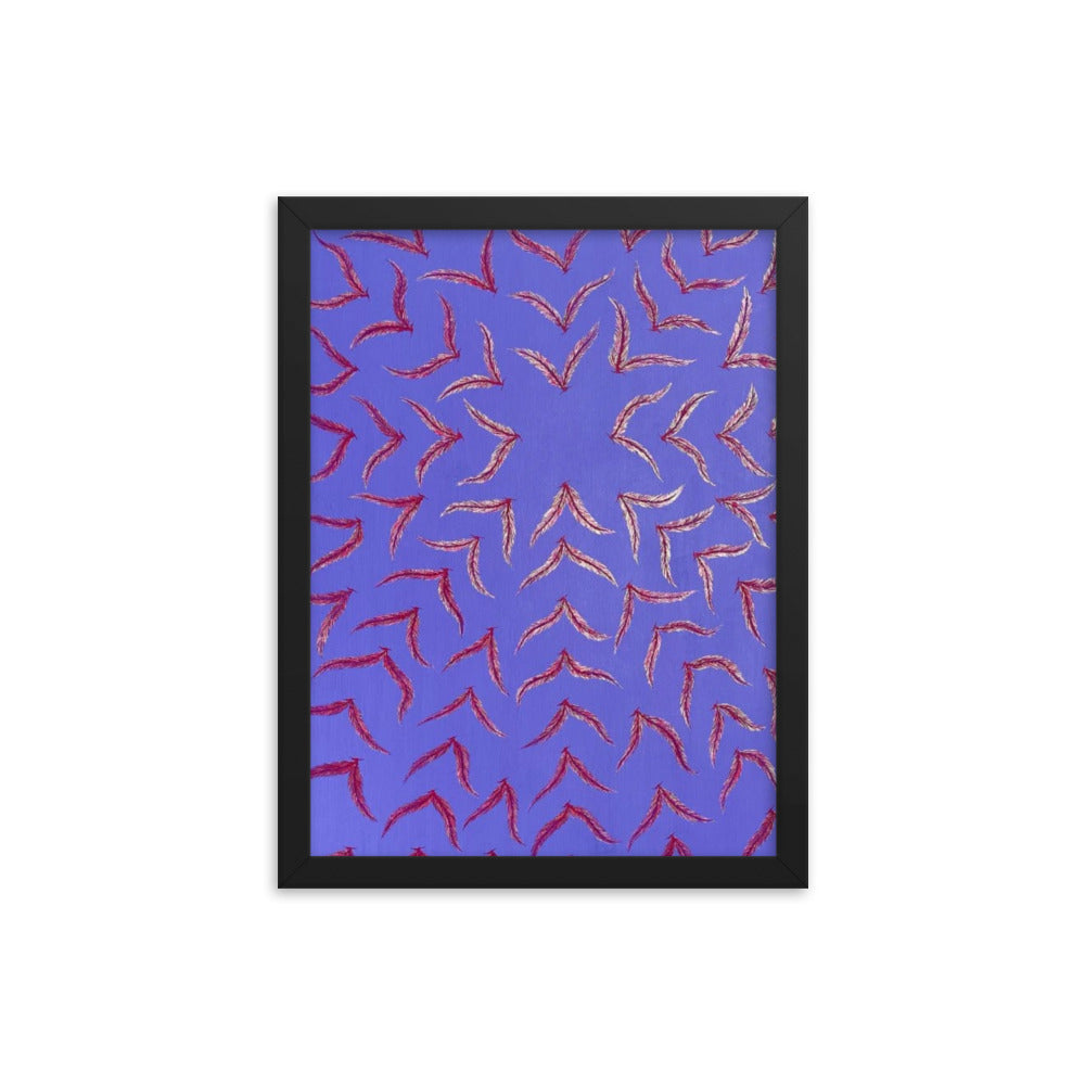 Expanding, 2023, gouache on framed paper print