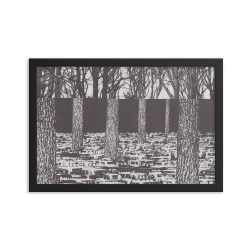Carbon Footprint, 2023, analog assemblage on framed paper print