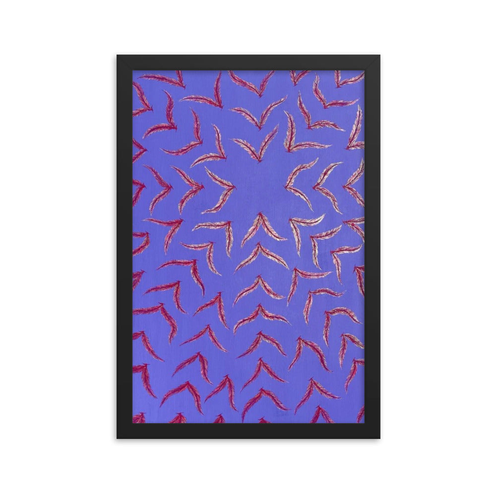 Expanding, 2023, gouache on framed paper print
