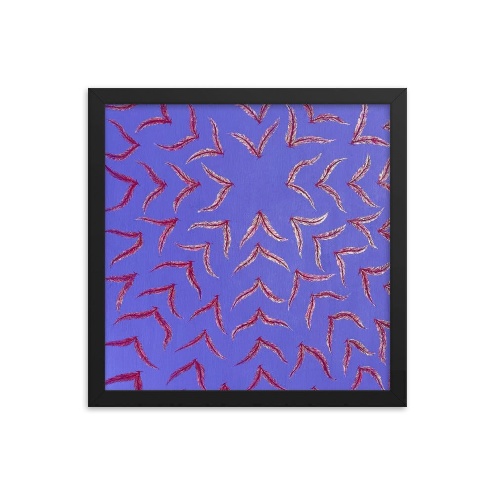 Expanding, 2023, gouache on framed paper print