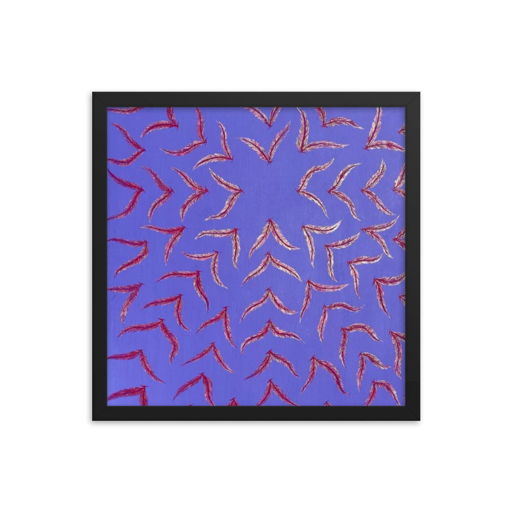Expanding, 2023, gouache on framed paper print