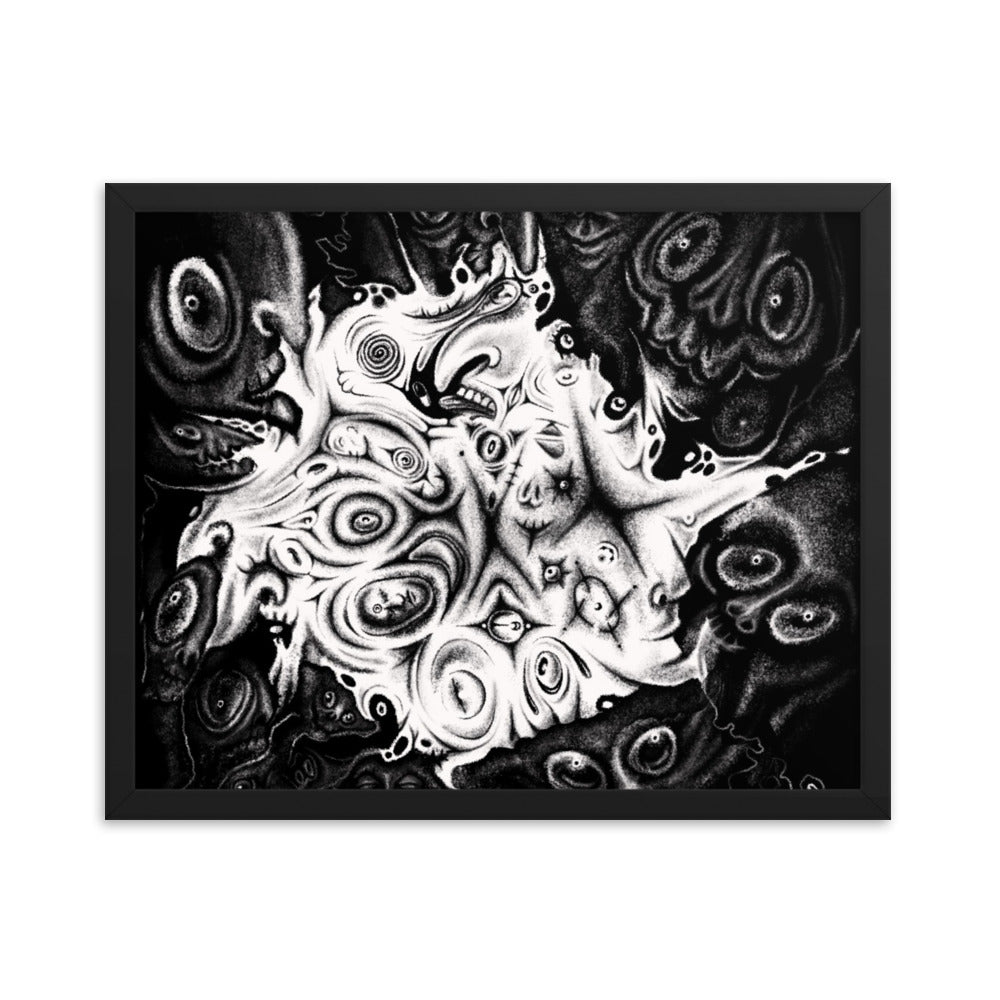 Homonculus, 2023, digital illustration on framed paper print
