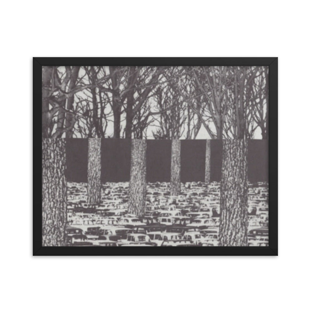Carbon Footprint, 2023, analog assemblage on framed paper print