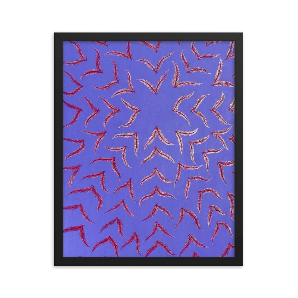 Expanding, 2023, gouache on framed paper print