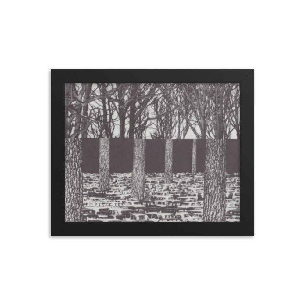 Carbon Footprint, 2023, analog assemblage on framed paper print