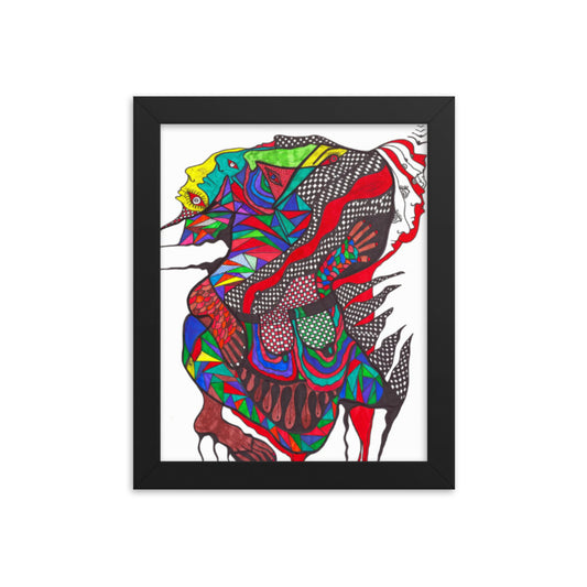 Dreams, 2023, mixed media on framed paper print