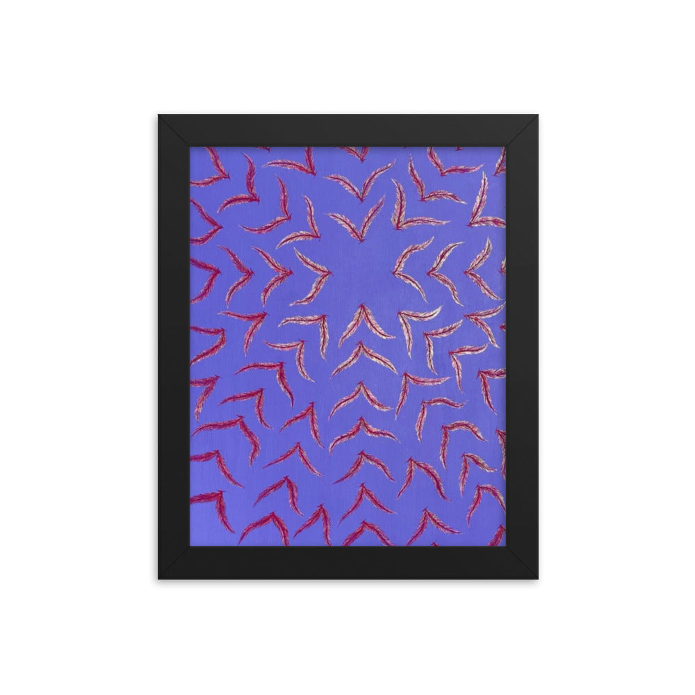 Expanding, 2023, gouache on framed paper print