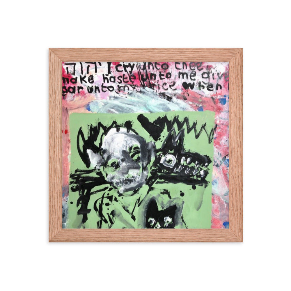 With Friends, 2023, acrylic on framed paper print
