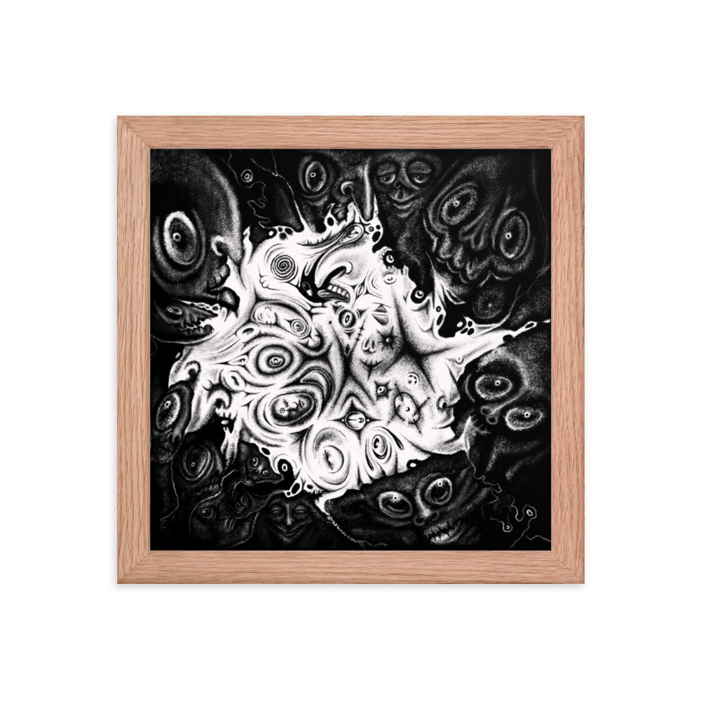 Homonculus, 2023, digital illustration on framed paper print