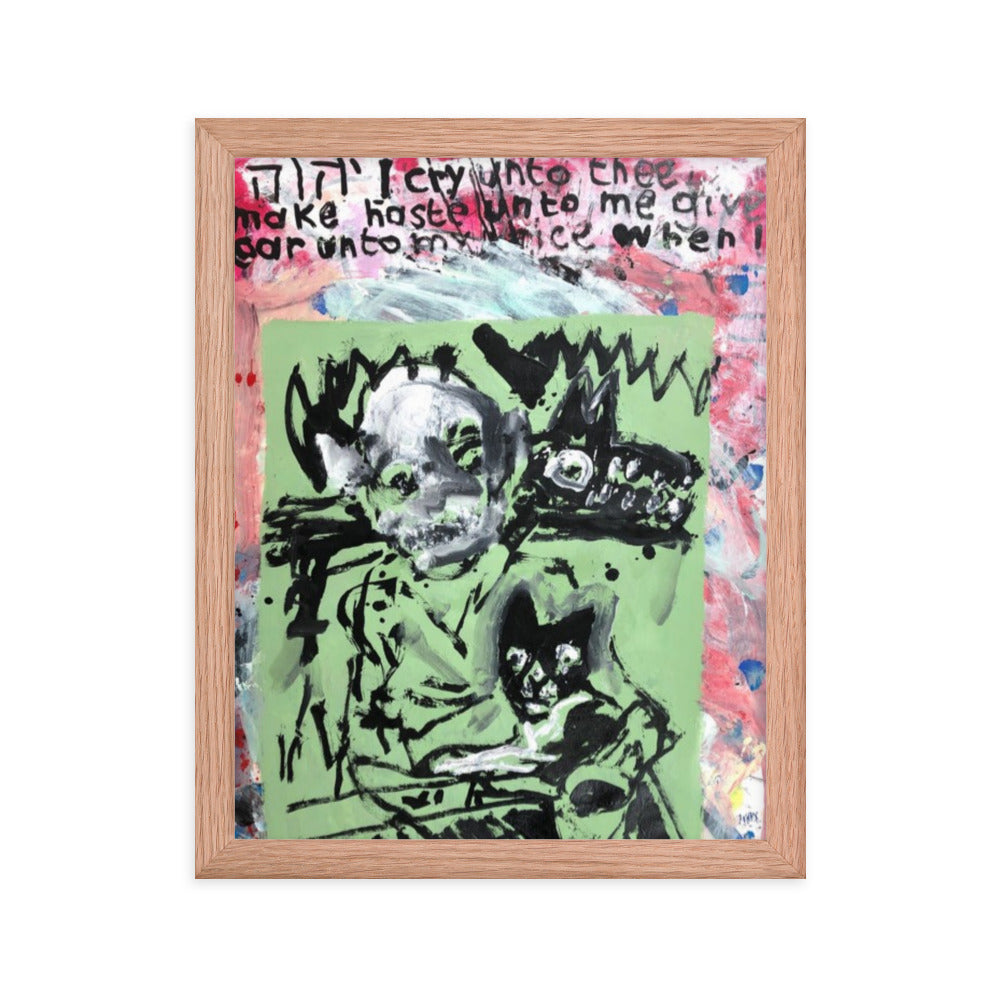 With Friends, 2023, acrylic on framed paper print