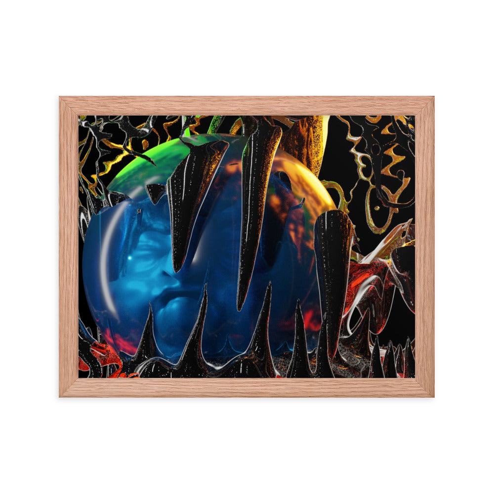 Incubitu, 2023, digital render on framed paper print