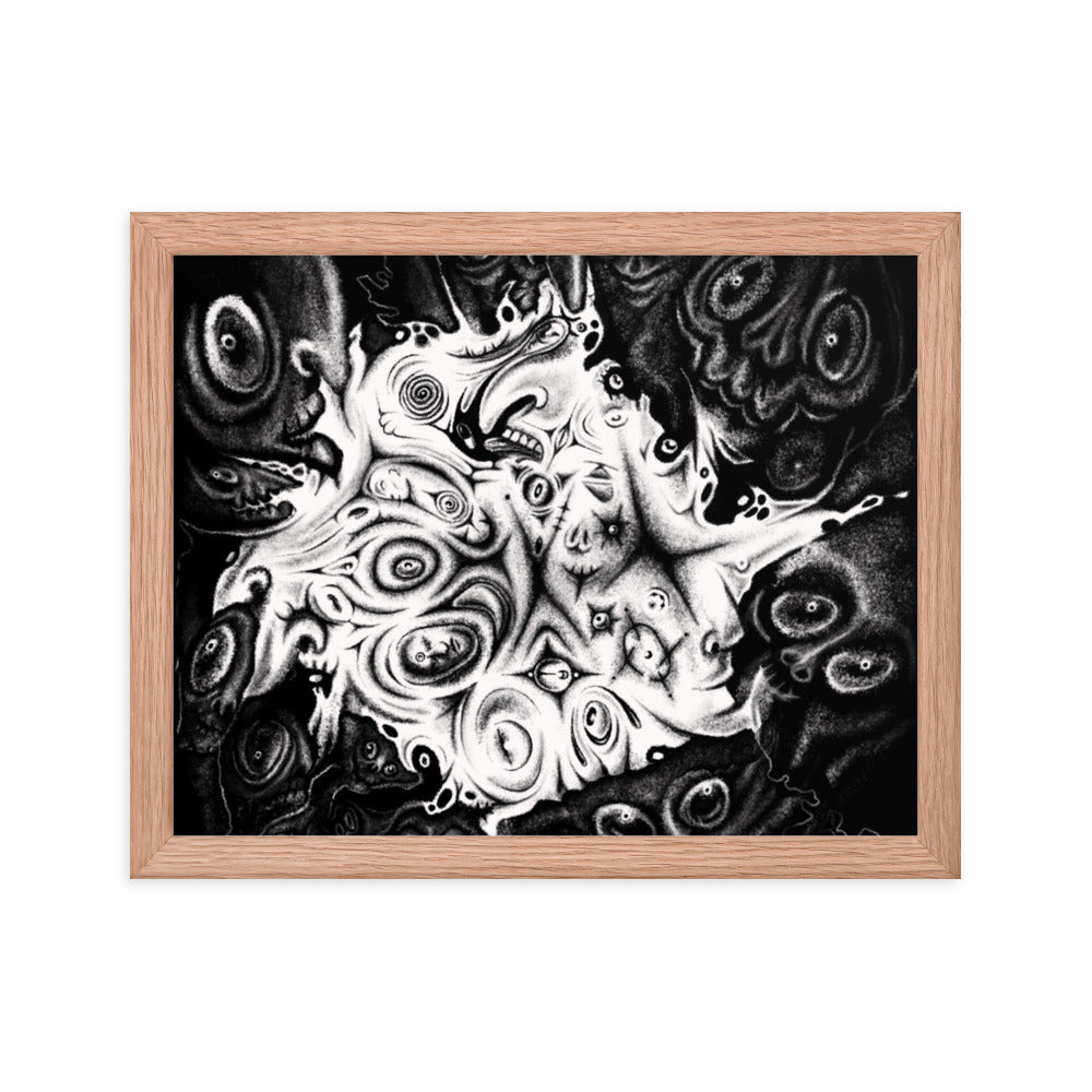 Homonculus, 2023, digital illustration on framed paper print