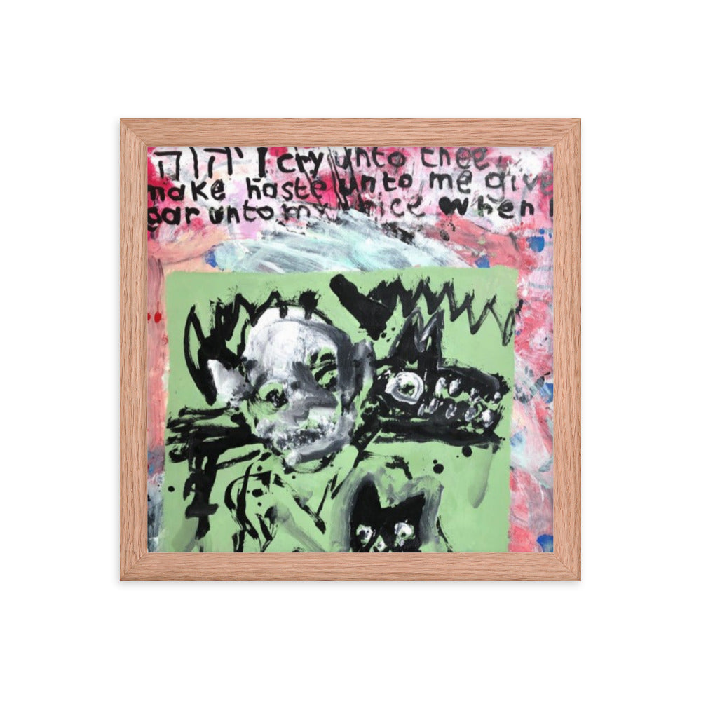 With Friends, 2023, acrylic on framed paper print