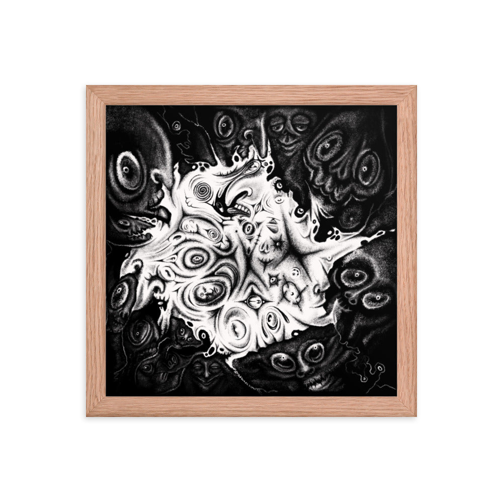 Homonculus, 2023, digital illustration on framed paper print