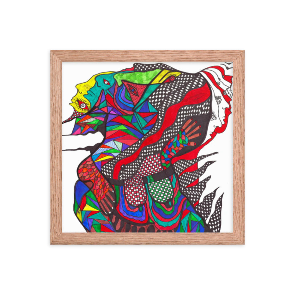 Dreams, 2023, mixed media on framed paper print