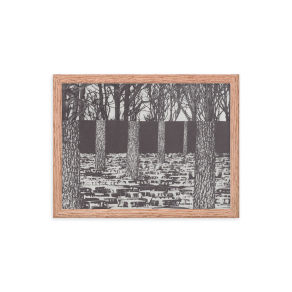 Carbon Footprint, 2023, analog assemblage on framed paper print