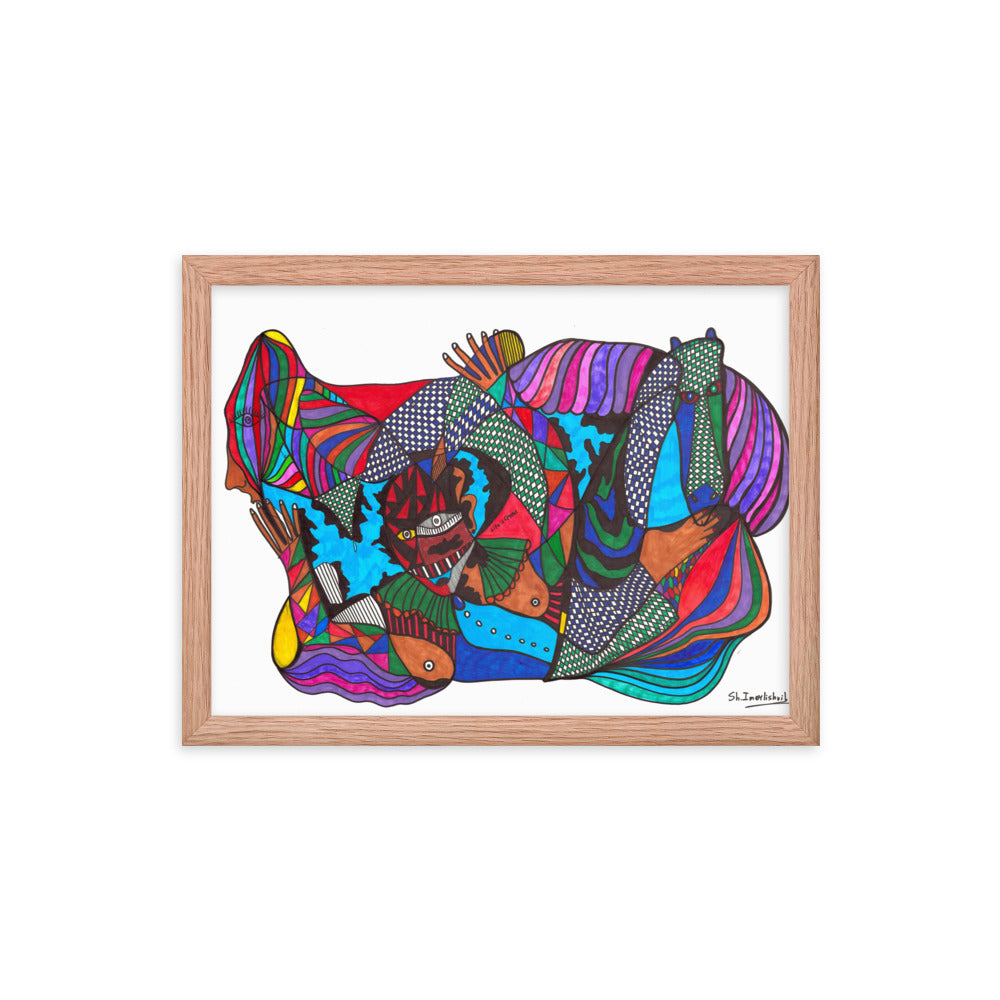 Circus, 2023, mixed media on framed paper print