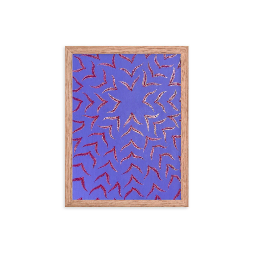 Expanding, 2023, gouache on framed paper print