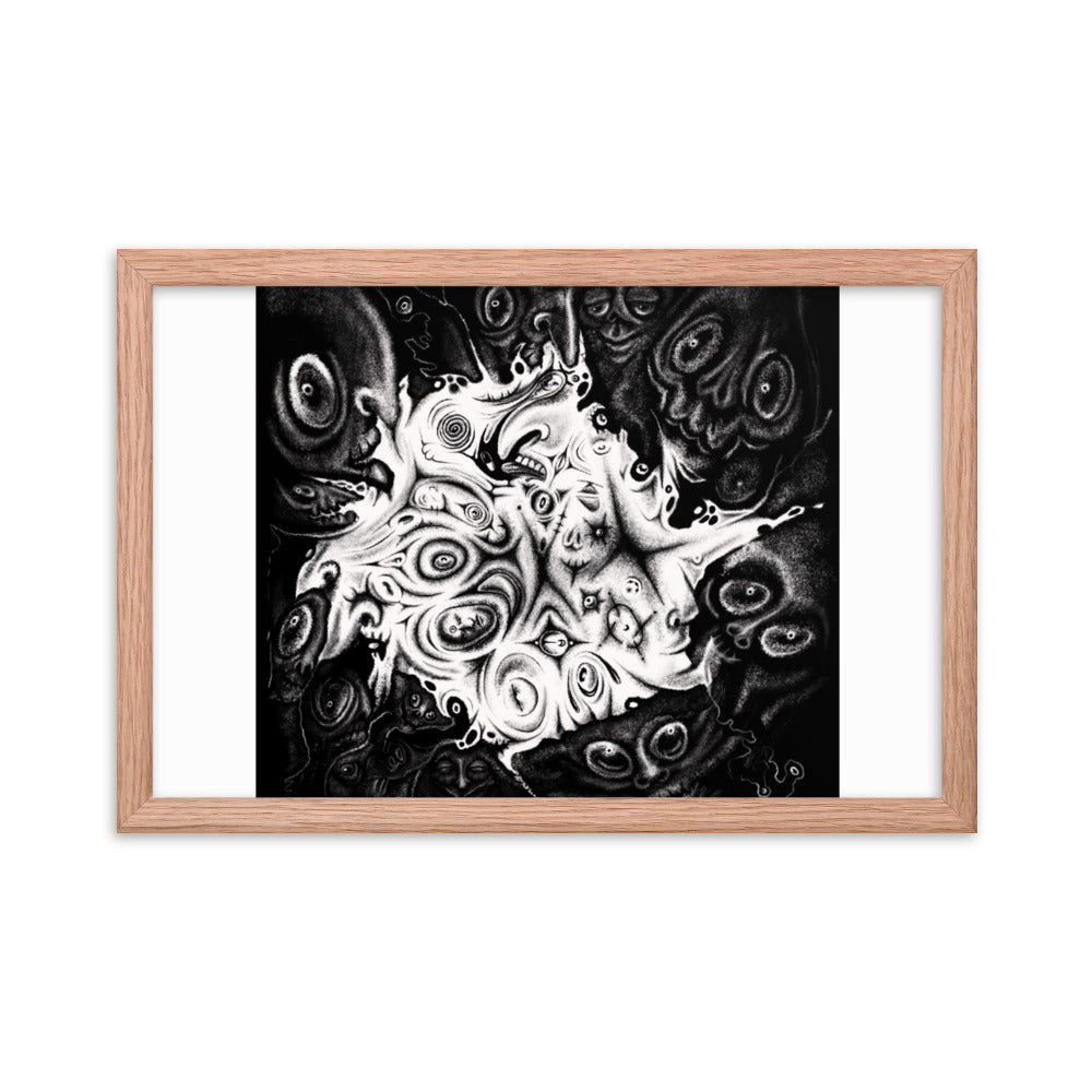 Homonculus, 2023, digital illustration on framed paper print