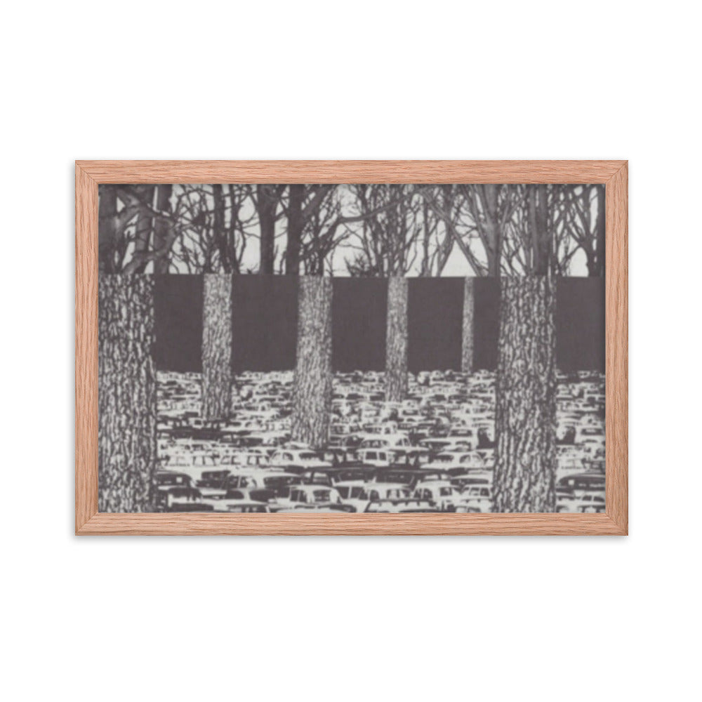 Carbon Footprint, 2023, analog assemblage on framed paper print