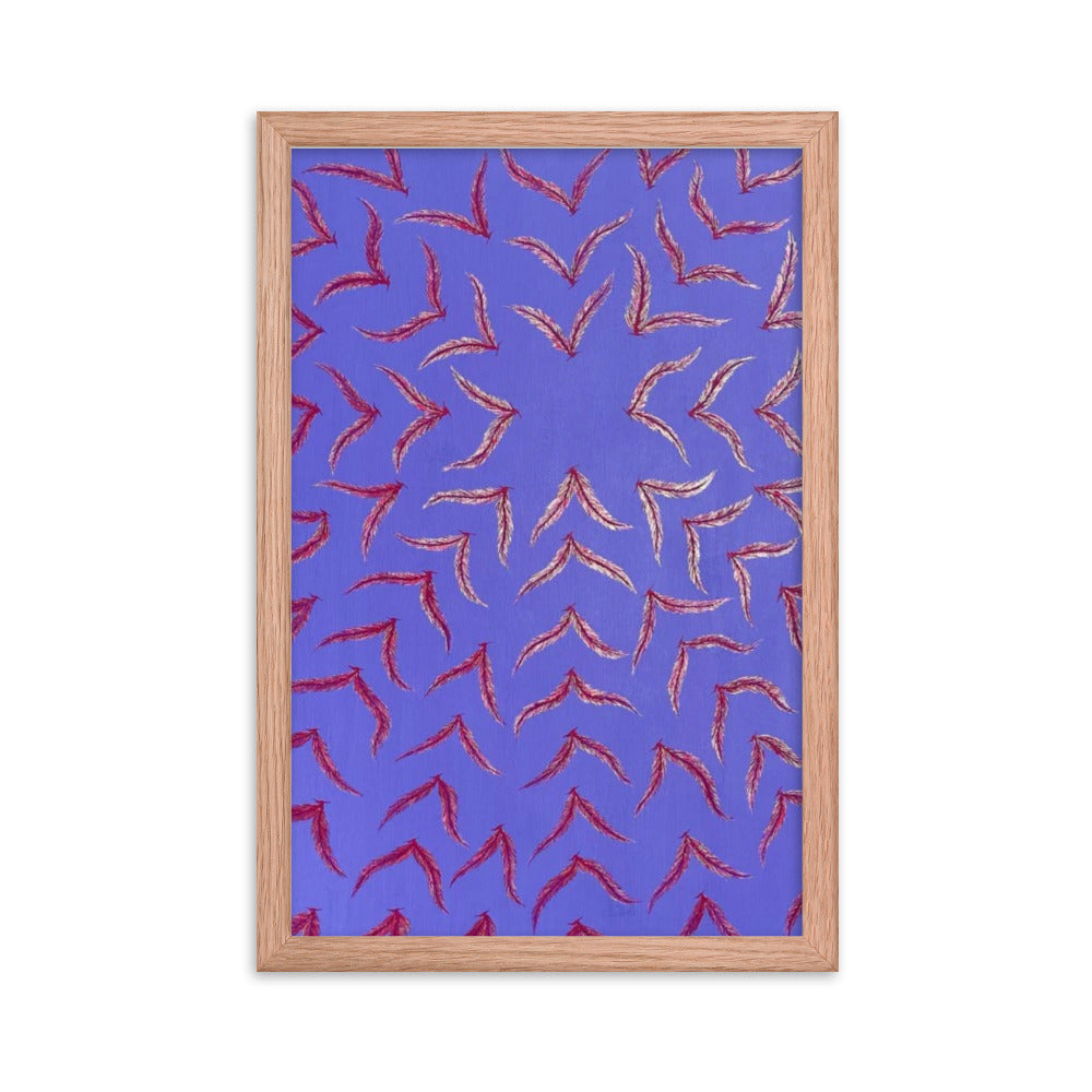 Expanding, 2023, gouache on framed paper print