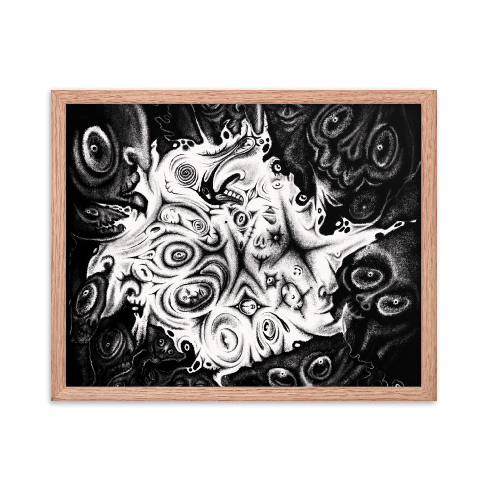 Homonculus, 2023, digital illustration on framed paper print
