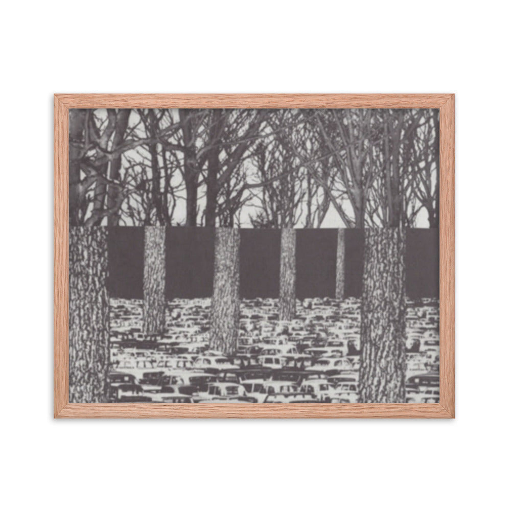 Carbon Footprint, 2023, analog assemblage on framed paper print