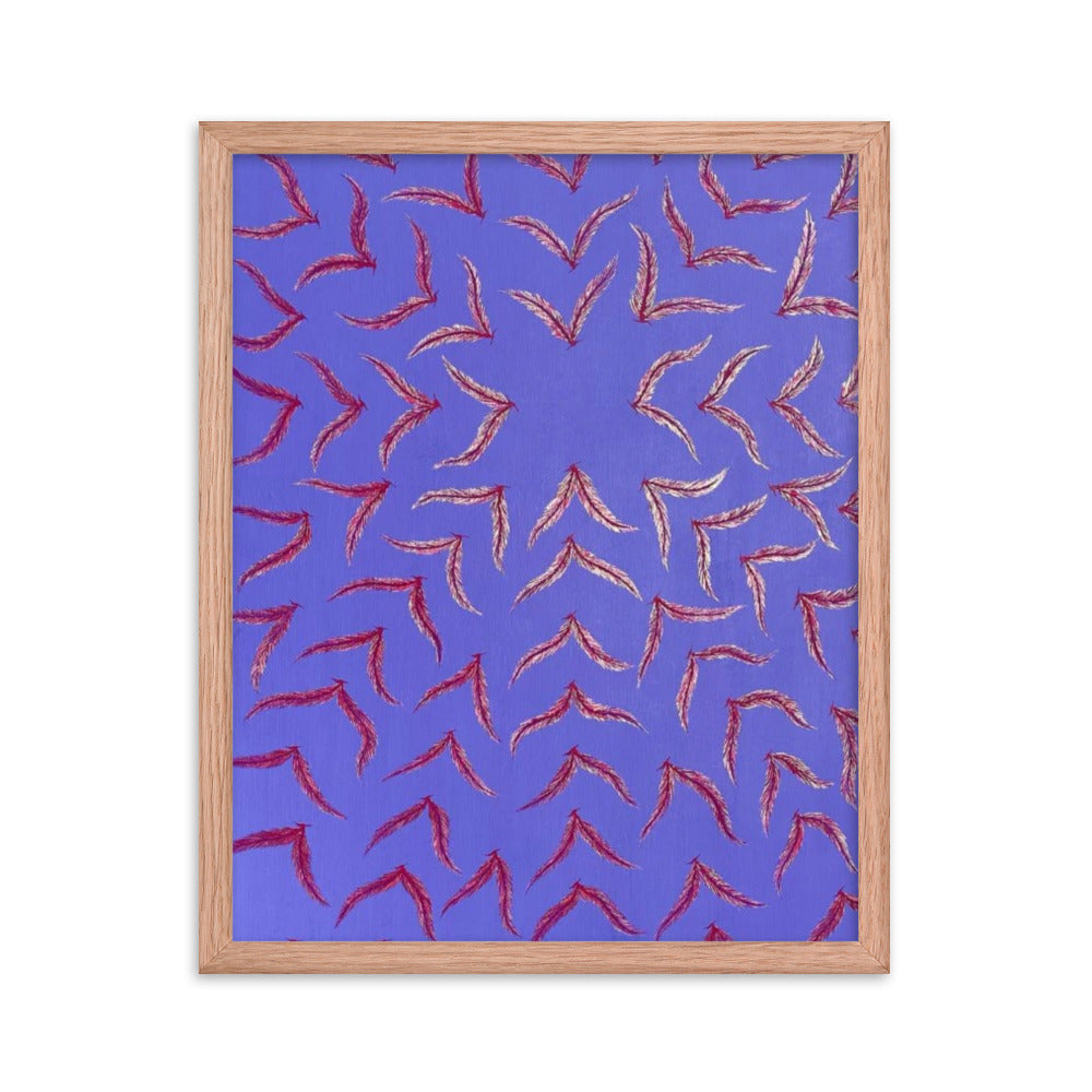 Expanding, 2023, gouache on framed paper print