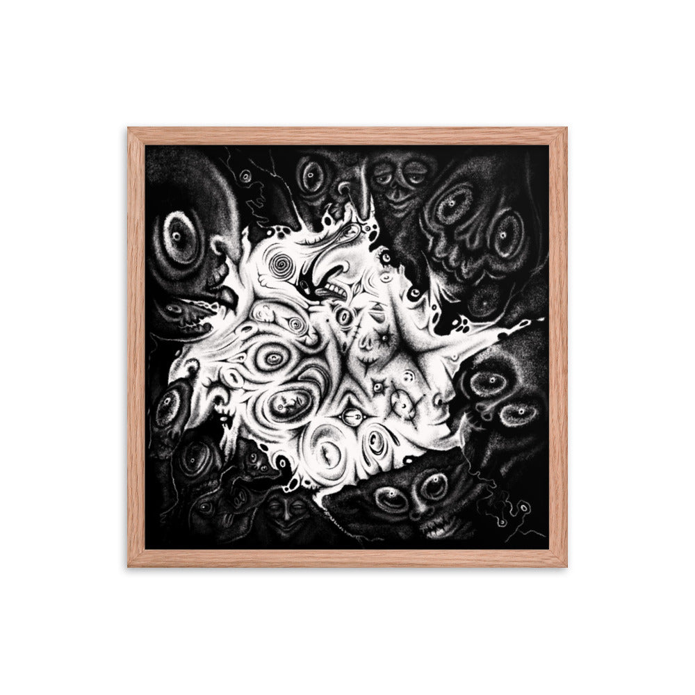 Homonculus, 2023, digital illustration on framed paper print