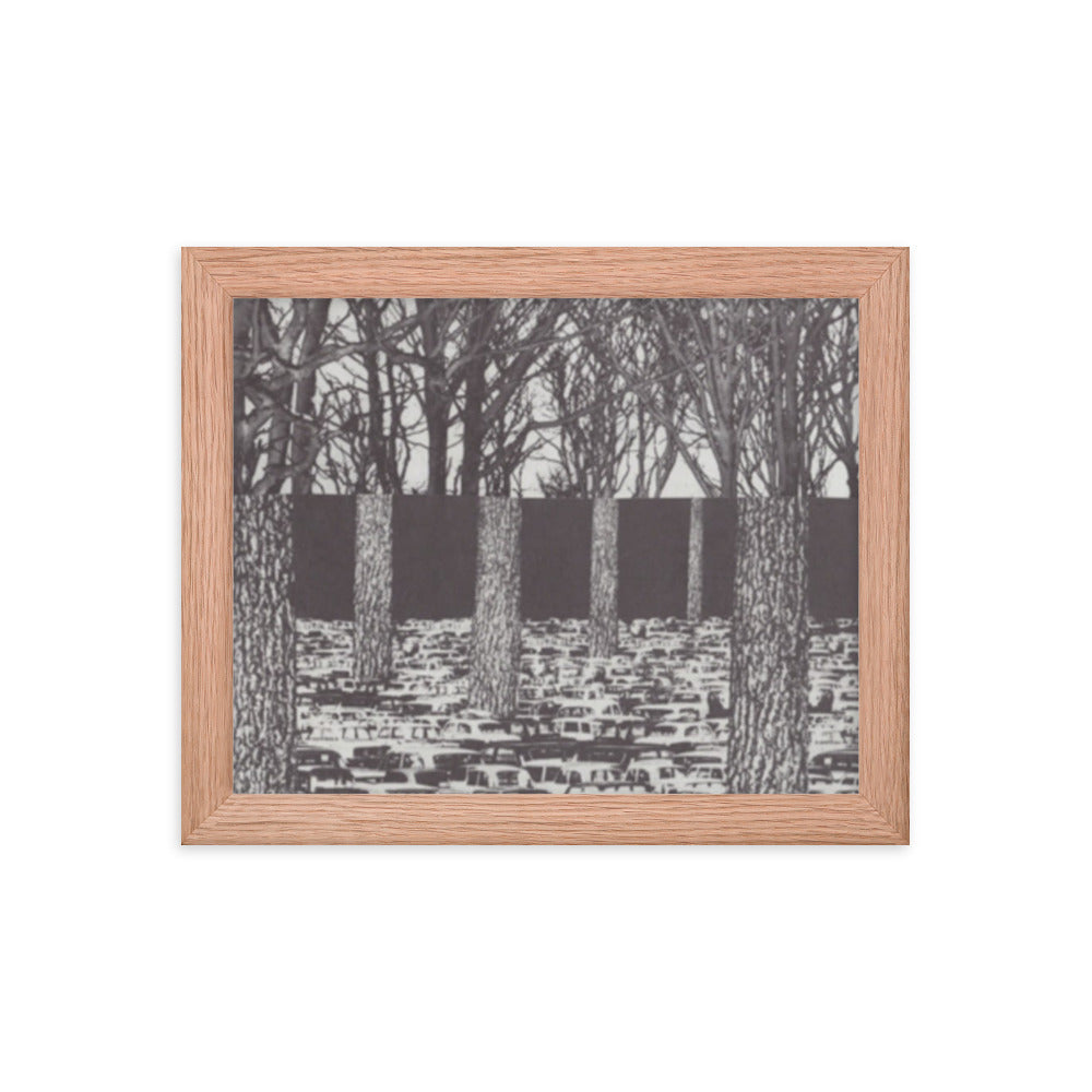 Carbon Footprint, 2023, analog assemblage on framed paper print