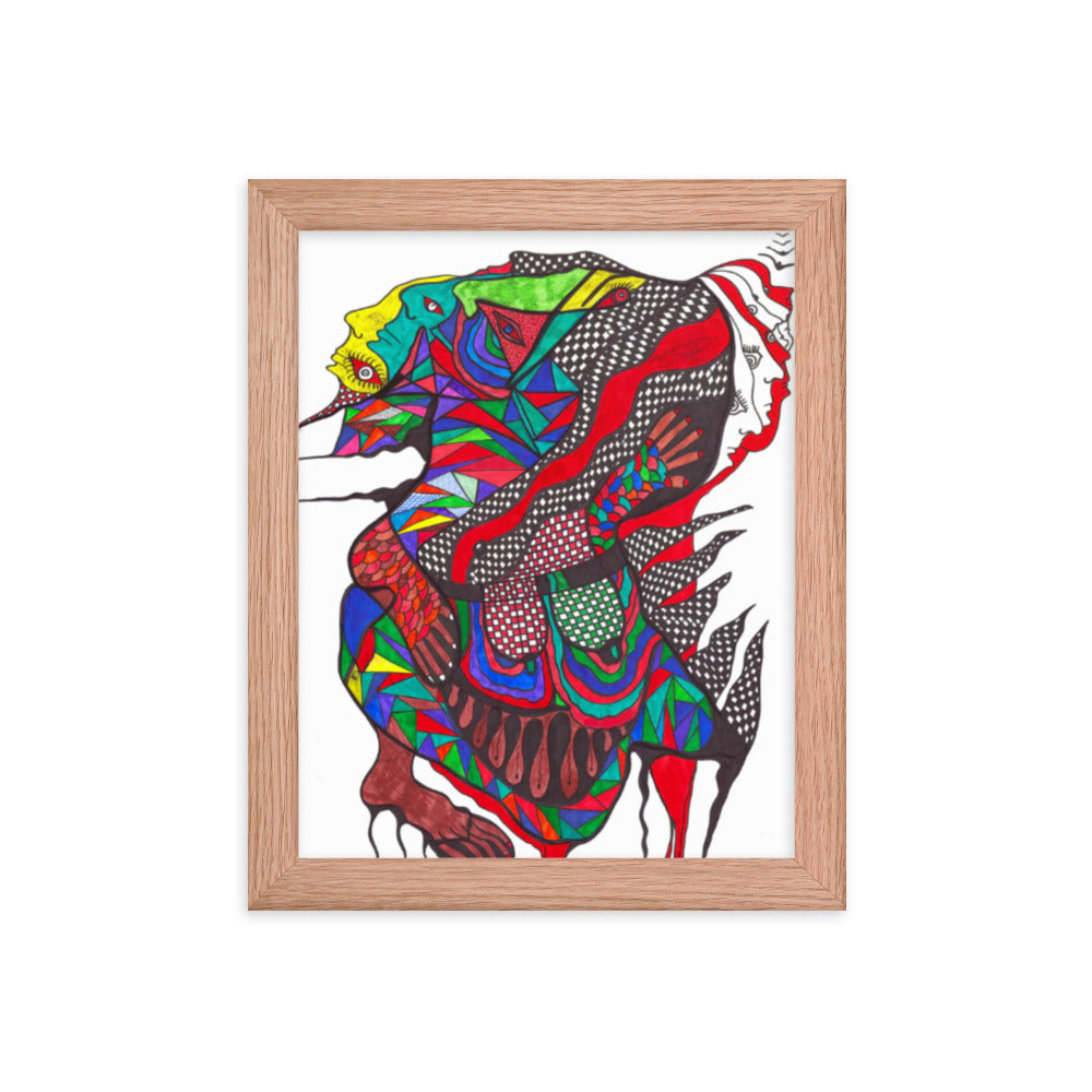 Dreams, 2023, mixed media on framed paper print