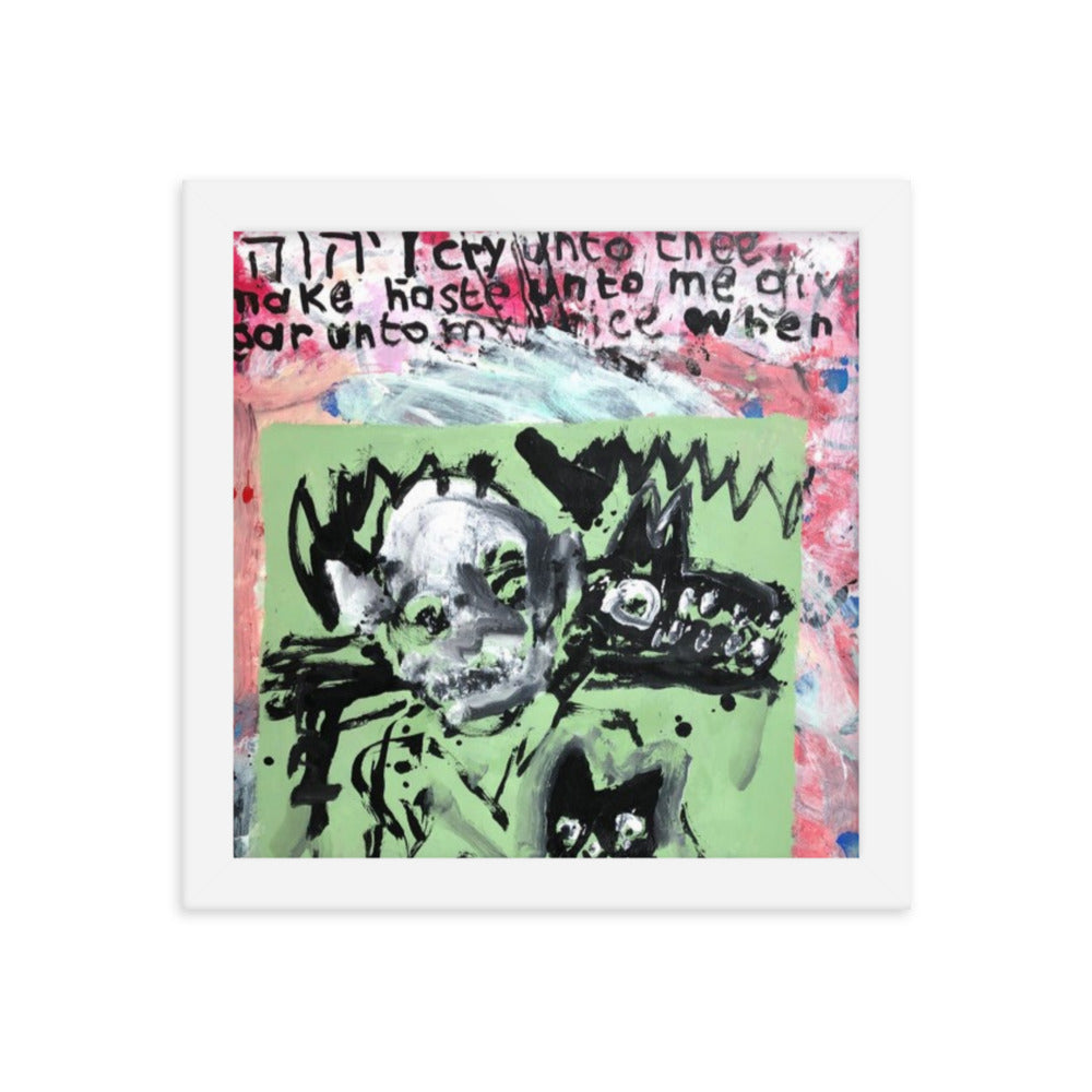 With Friends, 2023, acrylic on framed paper print