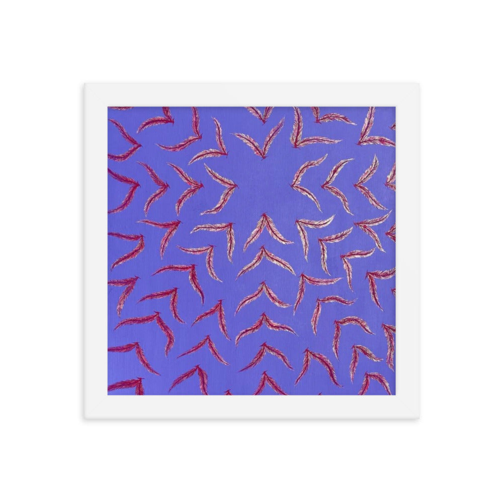 Expanding, 2023, gouache on framed paper print