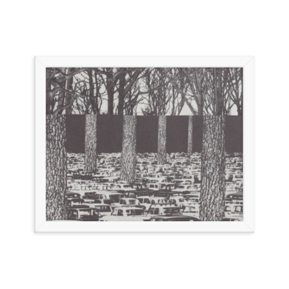 Carbon Footprint, 2023, analog assemblage on framed paper print