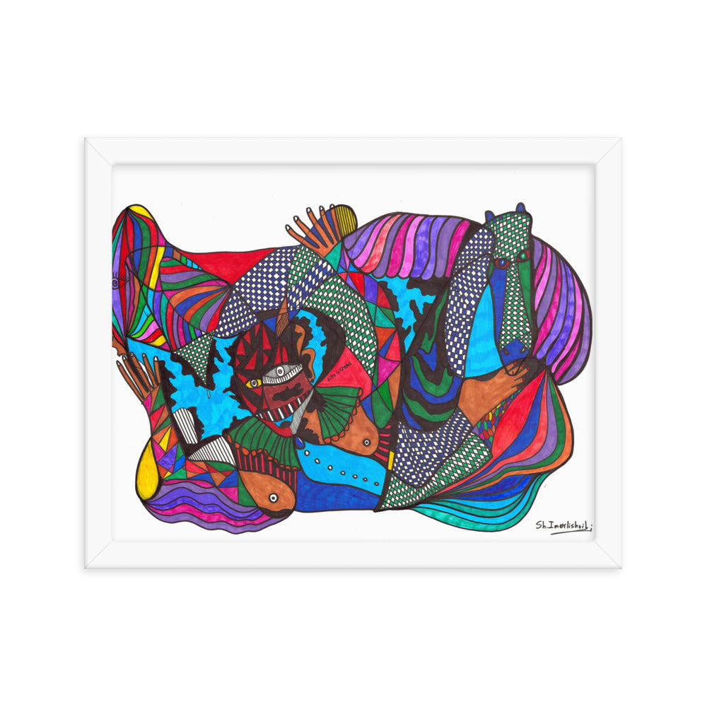 Circus, 2023, mixed media on framed paper print