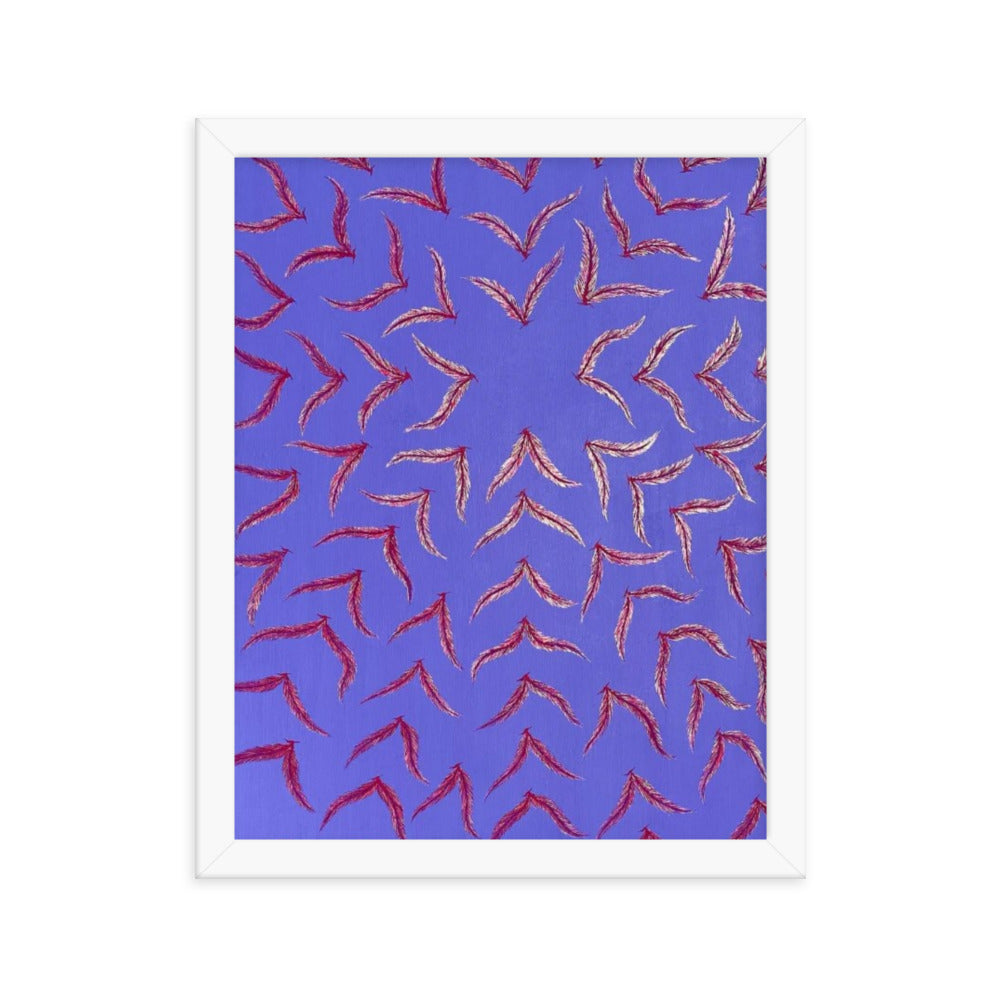 Expanding, 2023, gouache on framed paper print