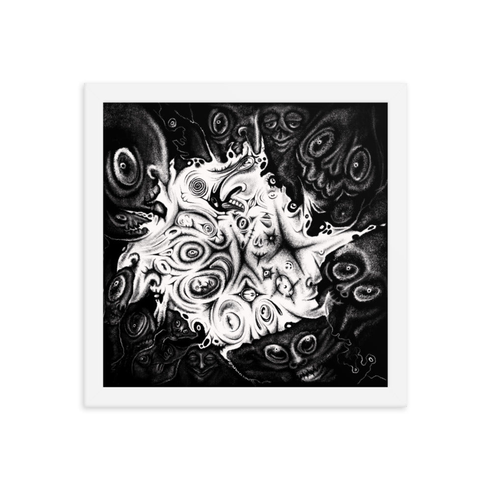 Homonculus, 2023, digital illustration on framed paper print