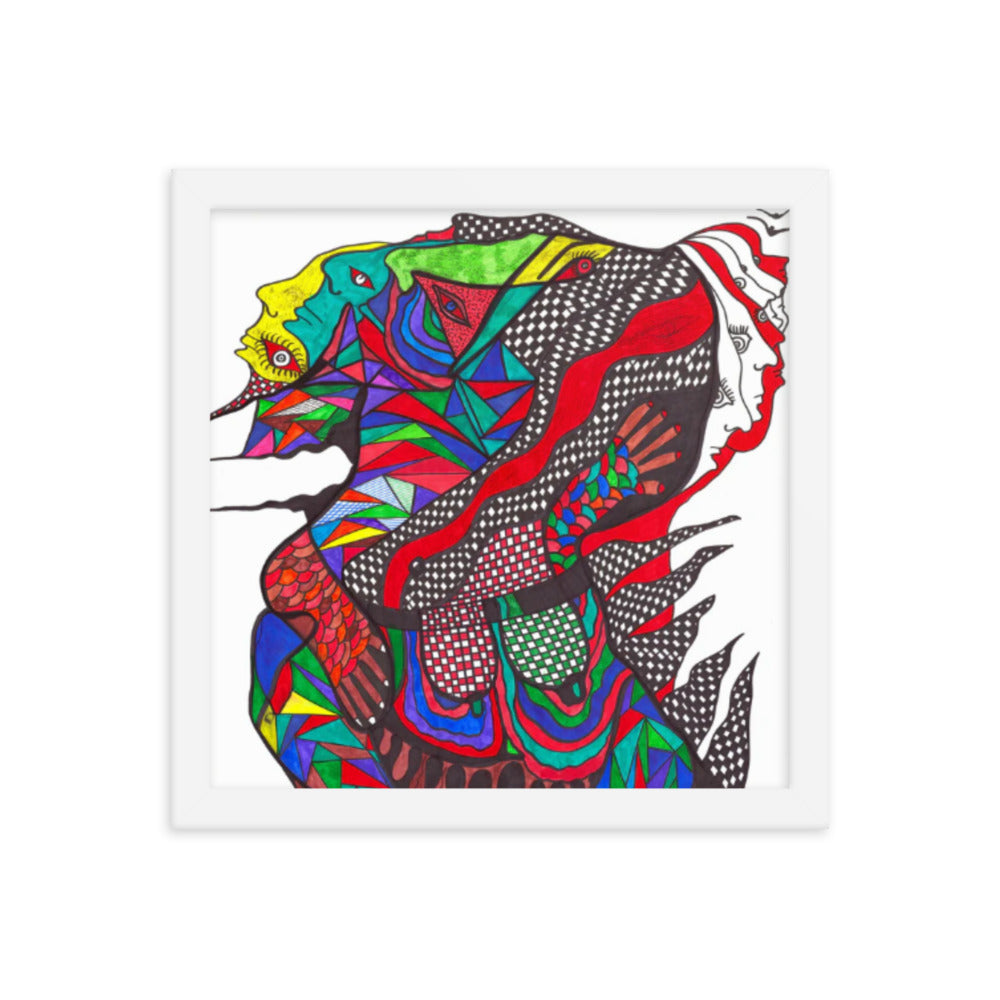 Dreams, 2023, mixed media on framed paper print
