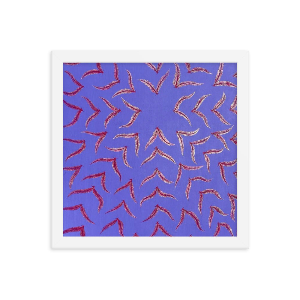 Expanding, 2023, gouache on framed paper print