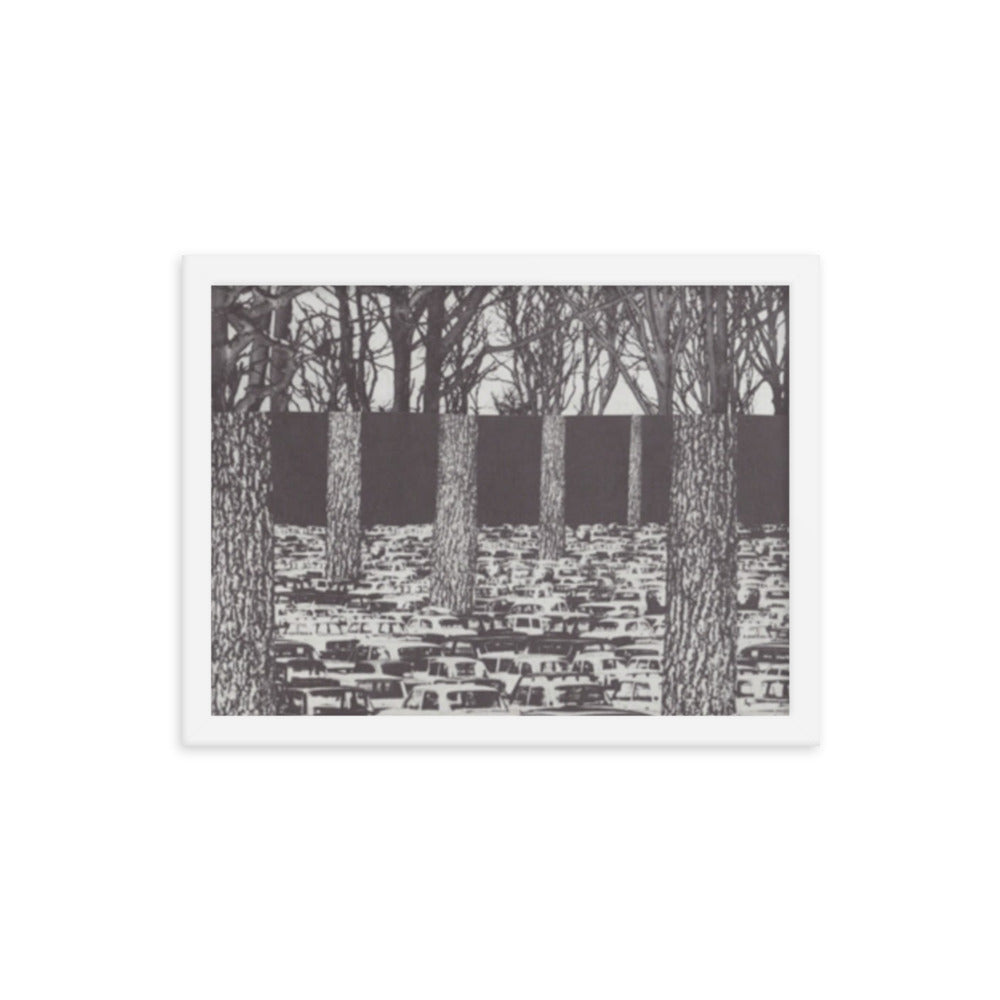 Carbon Footprint, 2023, analog assemblage on framed paper print