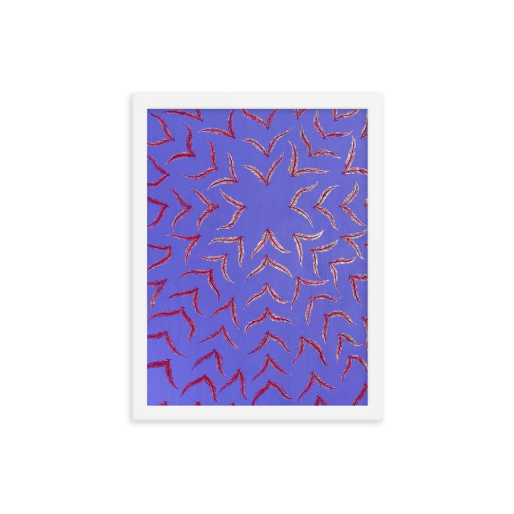 Expanding, 2023, gouache on framed paper print