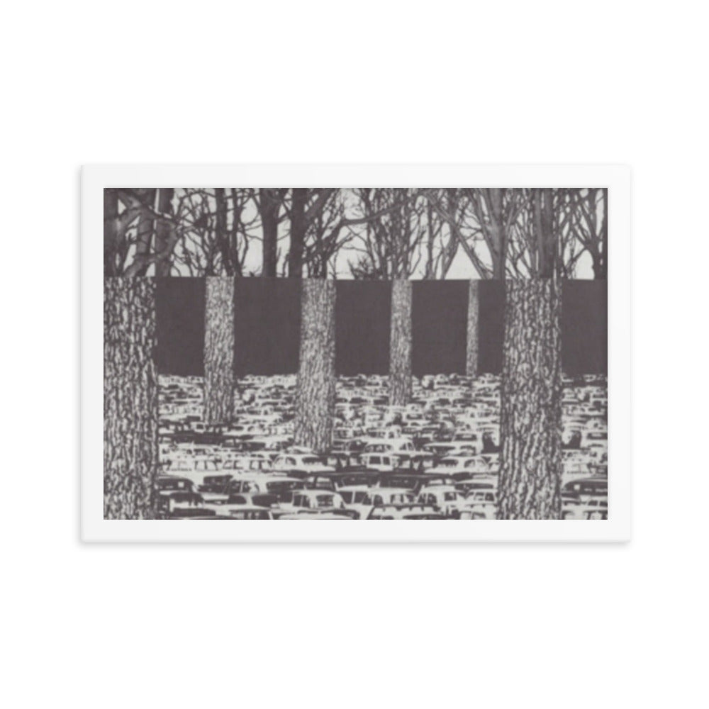 Carbon Footprint, 2023, analog assemblage on framed paper print