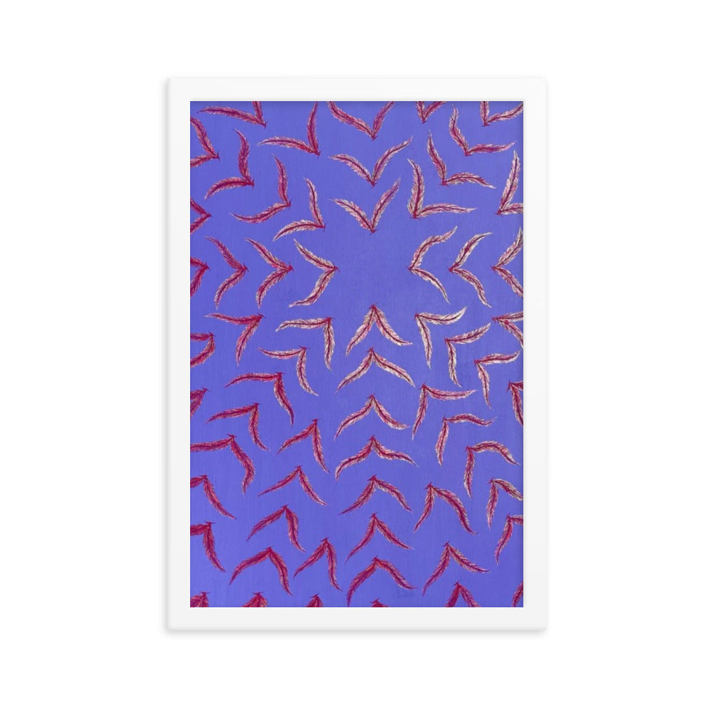 Expanding, 2023, gouache on framed paper print