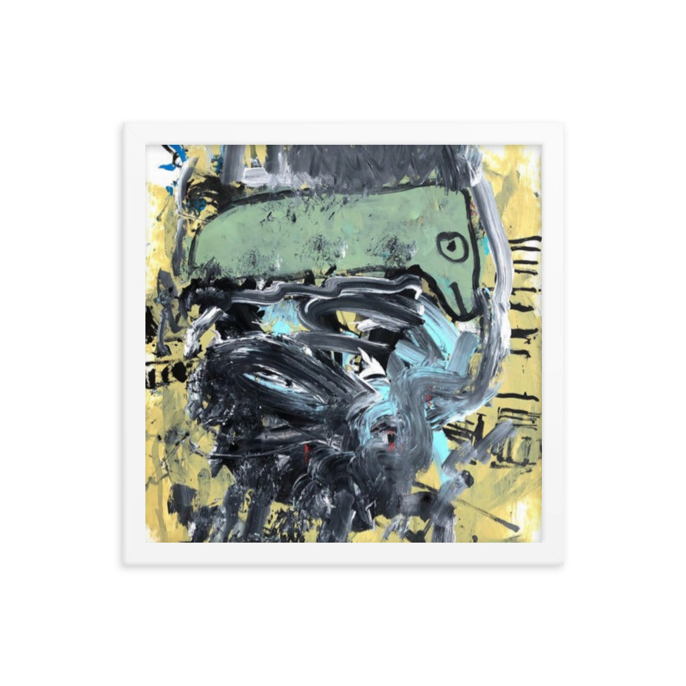 La Poésie , C’est L’herbe Du Plus Court Chemin Qui Mène Au Ciel, 2023, acrylic on framed paper print